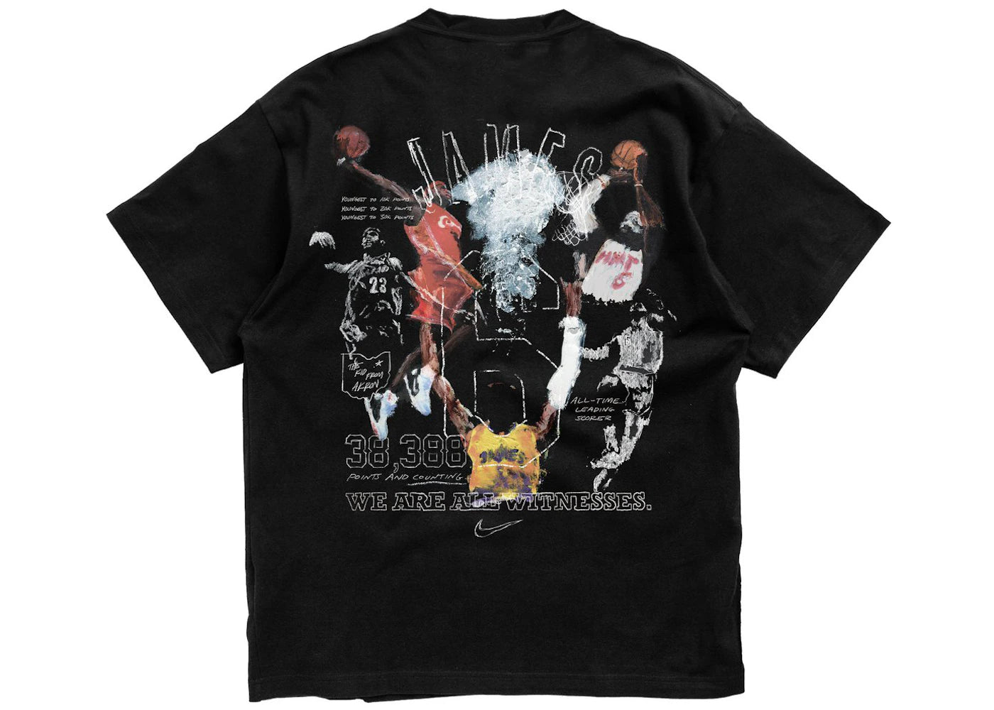 Nike Lebron James Scoring Record T-shirt Black - vue secondaire A