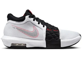 Nike Lebron Witness 8 White University Red Black - authentic Nike sneakers