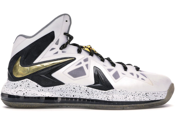 Nike LeBron X Elite+ White Gold sneakers - authentic Nike shoes