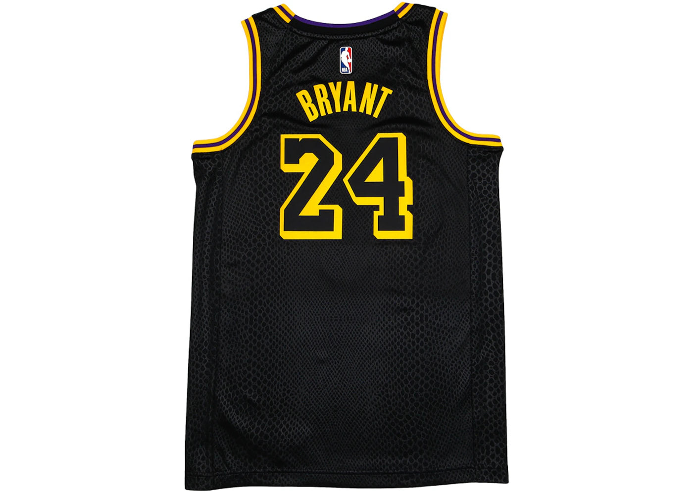 Nike Los Angeles Lakers Kobe Bryant Black Mamba City Edition Swingman Jersey Black/Gold - vue 360
