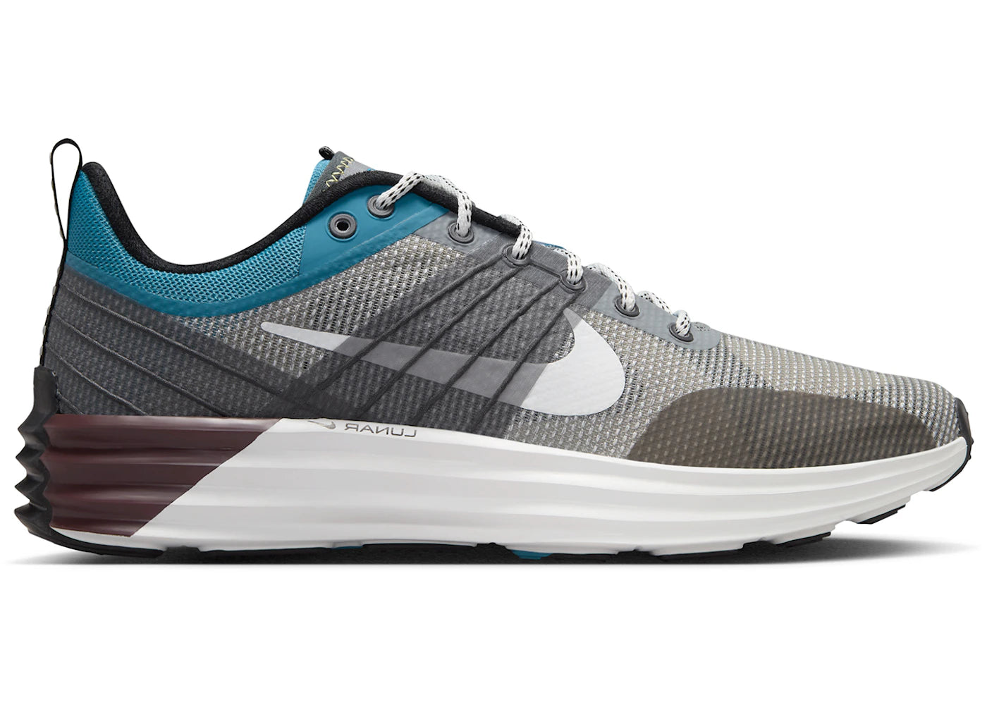 Nike Lunar Roam SE Smoke Grey Rift Blue Dark Smoke Grey Photon Dust - vue 360