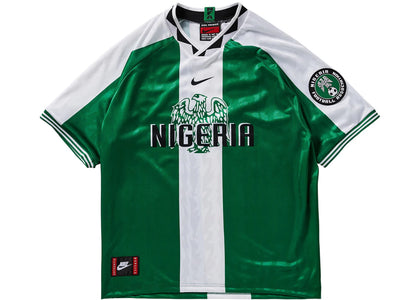 Nike Men's Nigeria 1996 Football Replica Shirt Green/White/Black - authentic Nike apparel