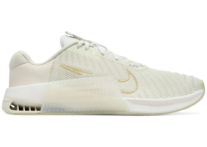 Nike Metcon 9 Premium Sea Glass Summit White Metallic Gold (Women's) - authentic Nike sneakers