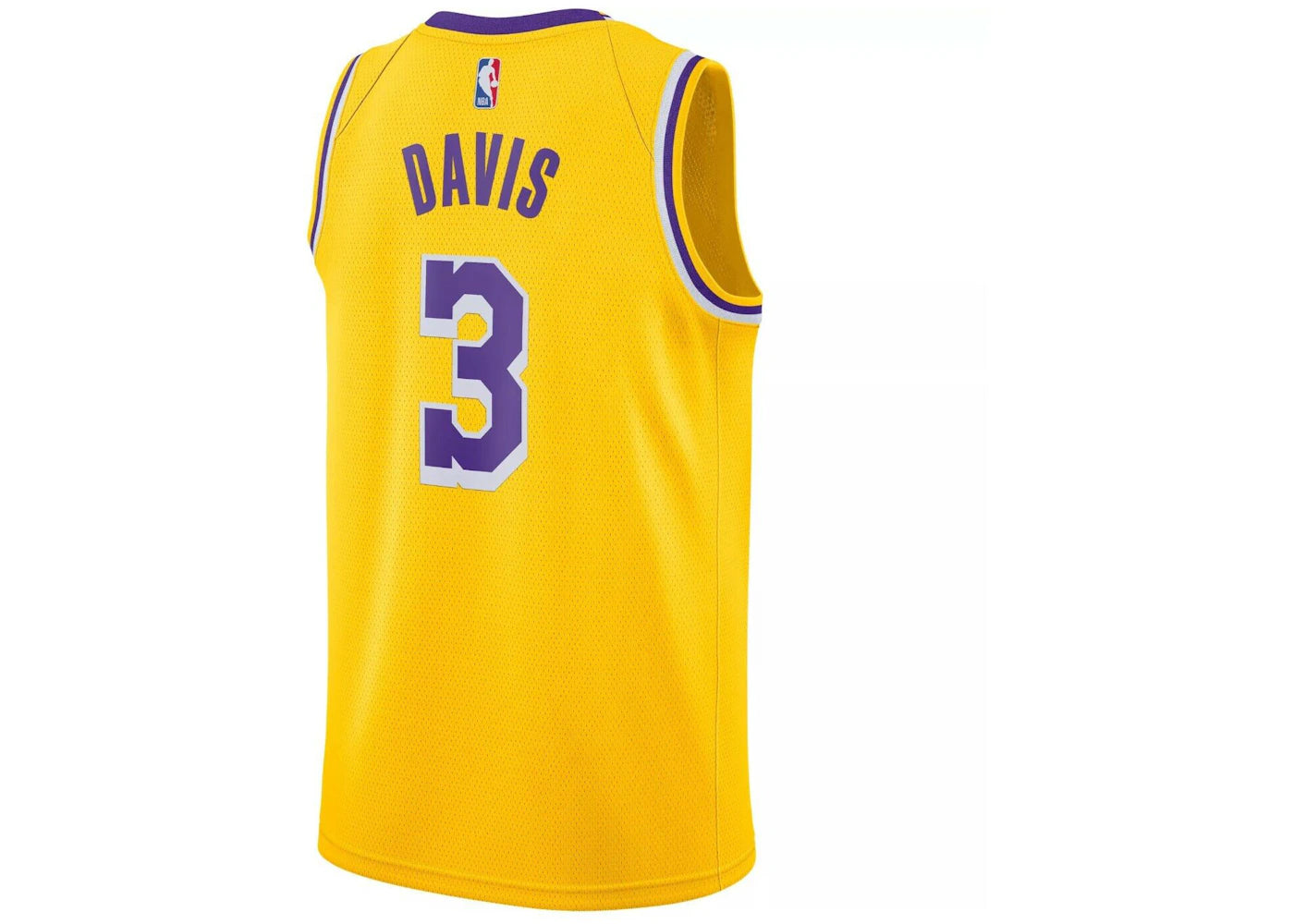 Nike NBA Anthony Davis LA Lakers Icon Edition 2020 Jersey Yellow - vue secondaire B