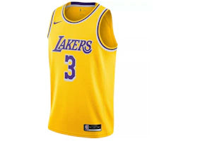 Nike NBA Anthony Davis LA Lakers Icon Edition 2020 Jersey Yellow - vue 360
