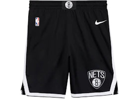 Nike NBA Brooklyn Nets Icon Edition Dri-FIT Swingman Shorts Black/White - vue 360