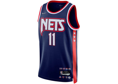 Nike NBA Brooklyn Nets Kyrie Irving City Edition 2021/22 Anniversary Dri-Fit Swingman Jersey Midnight Navy/Gym Red/White