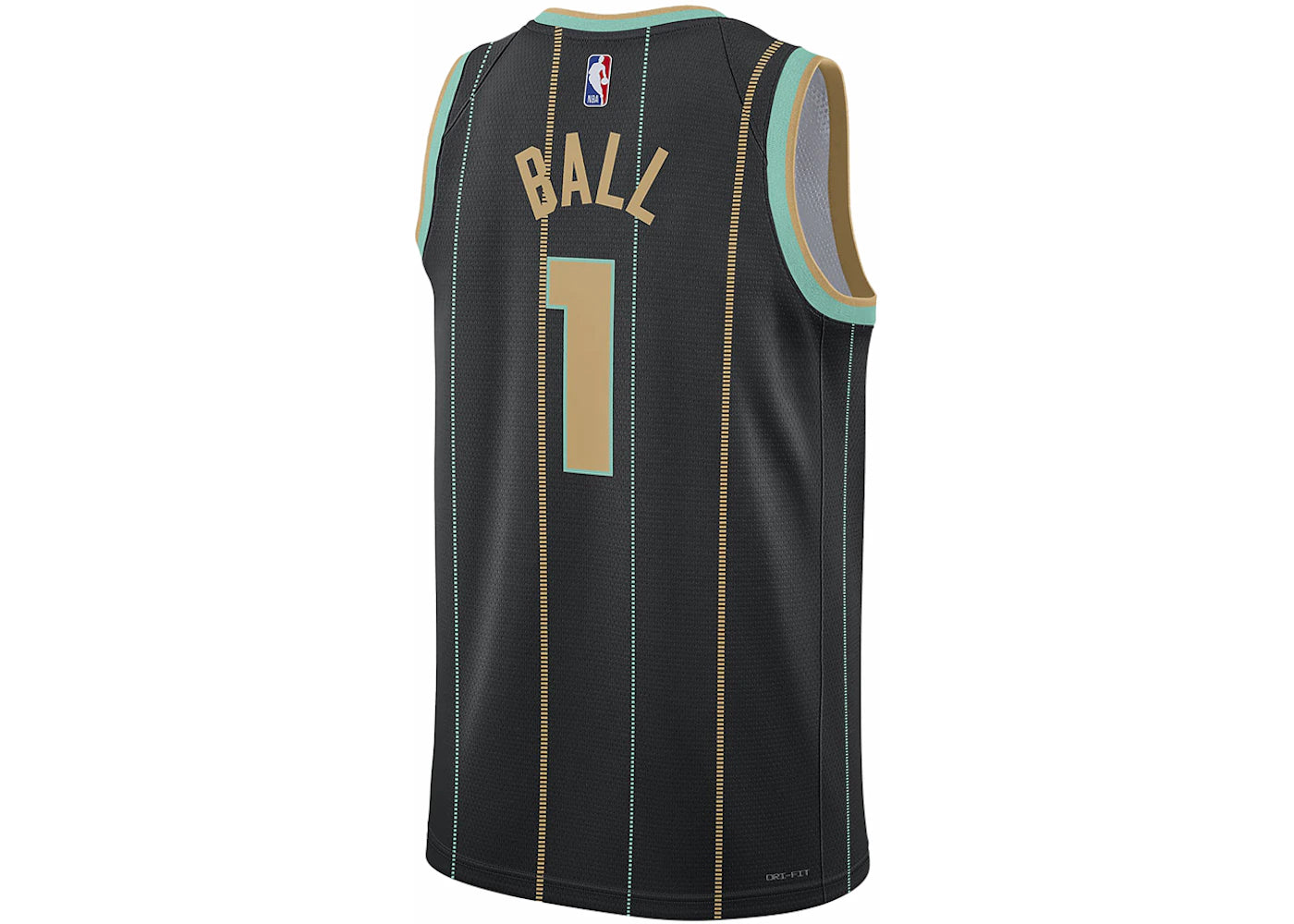 Nike NBA Charlotte Hornets Lamelo Ball Jersey Black - vue secondaire A