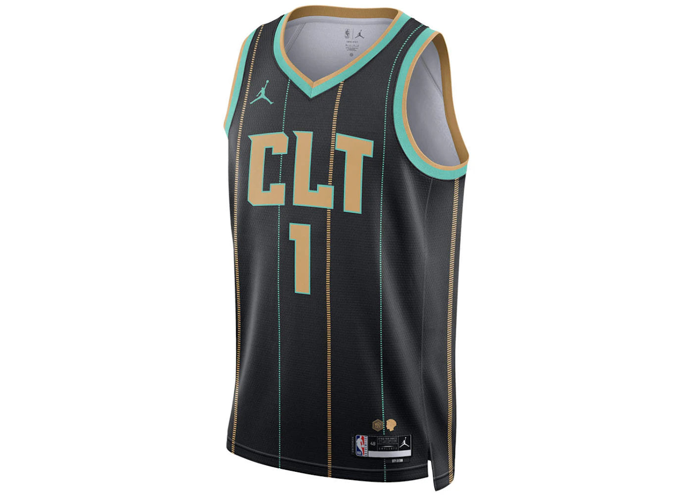 Nike NBA Charlotte Hornets Lamelo Ball Jersey Black - vue 360
