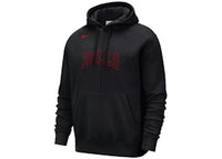 Nike NBA Chicago Bulls Courtside Fleece Pullover Loose Fit Hoodie Black