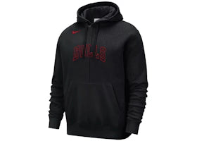 Nike NBA Chicago Bulls Courtside Fleece Pullover Loose Fit Hoodie Black