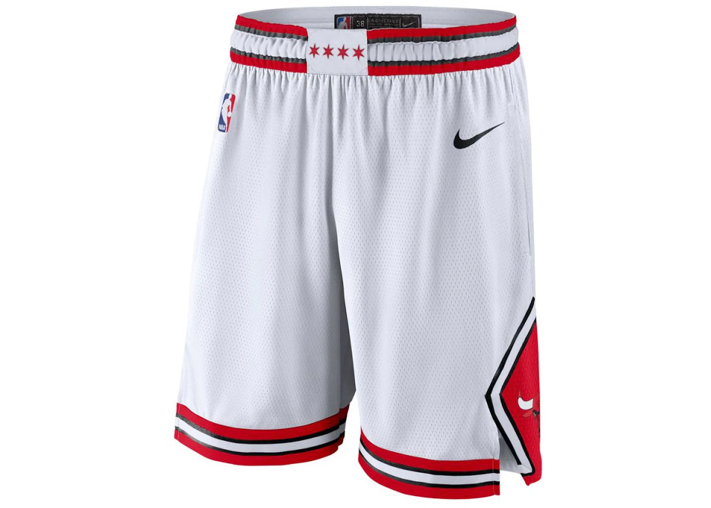 Nike NBA Chicago Bulls Swingman Association Edition Dri-Fit Shorts White - vue 360