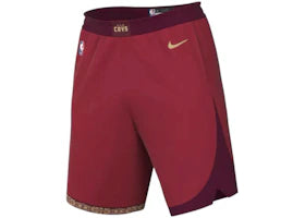 Nike NBA Cleveland Cavaliers City Editon Swingman Shorts Bright Crimson/Gold