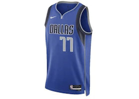 Nike NBA Dallas Mavericks Luka Doncic Icon Edition Swingman Dri-Fit Jersey Blue