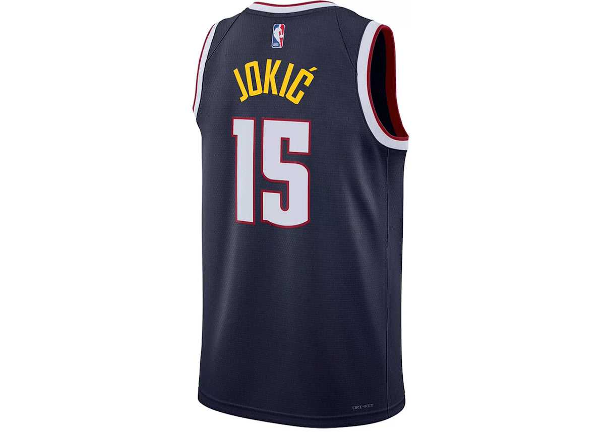 Nike NBA Denver Nuggets Nikola Jokic Icon Edition Swingman Jersey Dark Blue - vue secondaire B