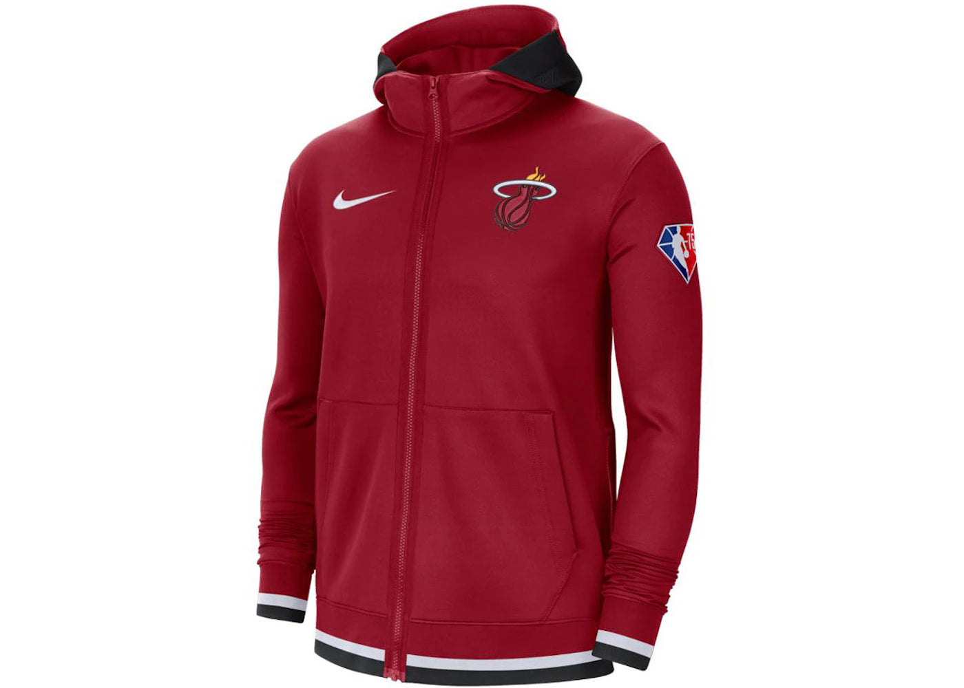 Nike NBA Full-Zip Miami Heat Nike Showtime Full-Zip Hoodie Red - vue secondaire A