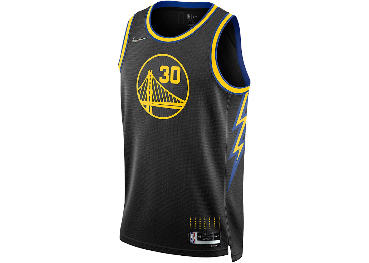 Nike NBA Golden State Warriors 2021/22 Stephen Curry City Edition Mixtape Swingman Jersey Black - vue secondaire A