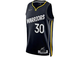 Nike NBA Golden State Warriors Icon Edition Stephen Curry Swingman Jersey Black/Rush Blue - vue 360