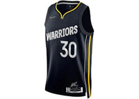Nike NBA Golden State Warriors Icon Edition Stephen Curry Swingman Jersey Black/Rush Blue