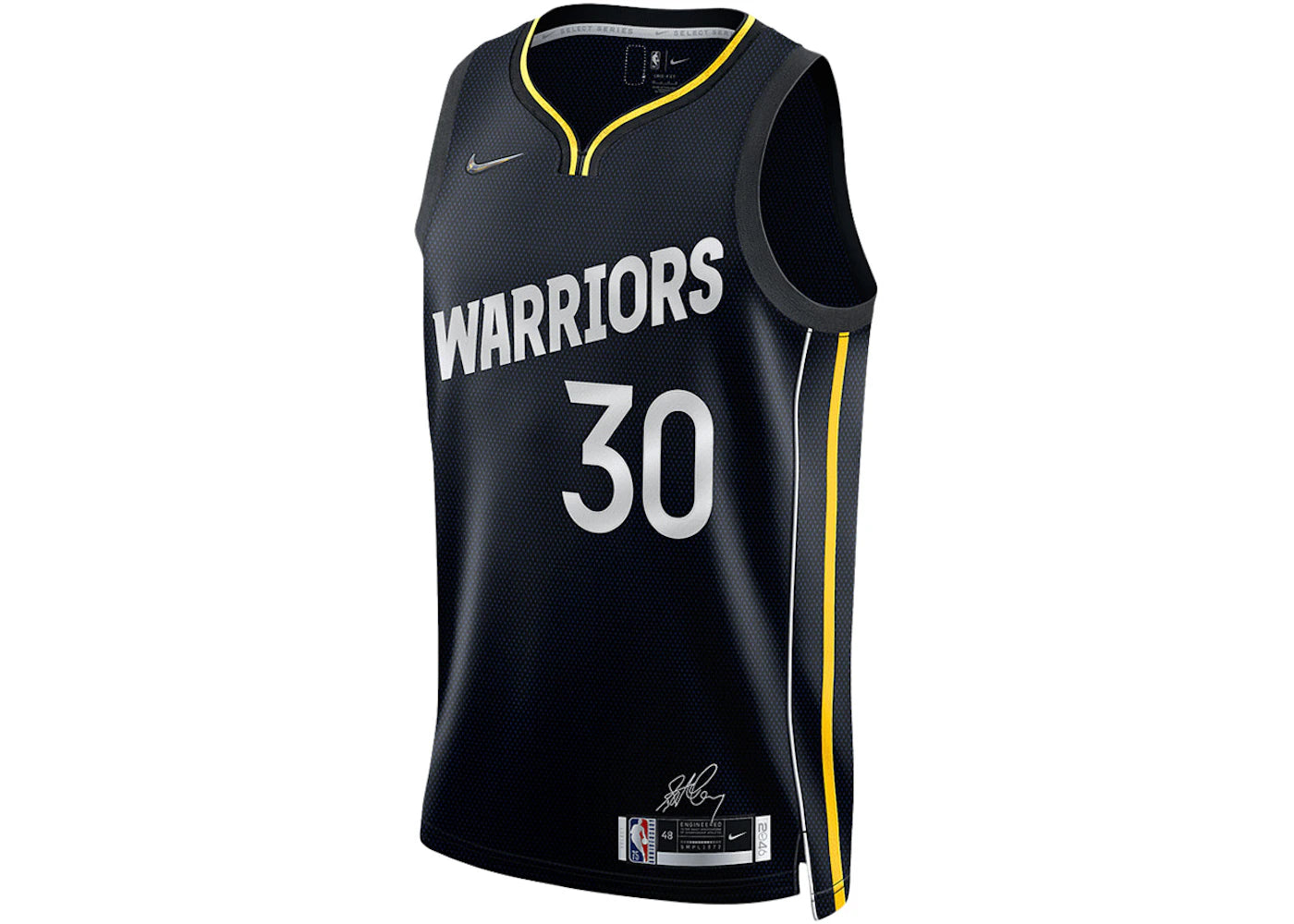 Nike NBA Golden State Warriors Icon Edition Stephen Curry Swingman Jersey Black/Rush Blue - vue secondaire A