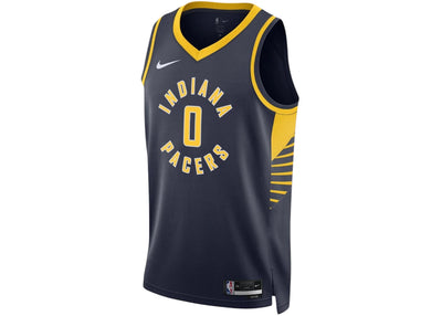Nike NBA Indiana Pacers Tyrese Haliburton Icon Edition Jersey Navy/Yellow