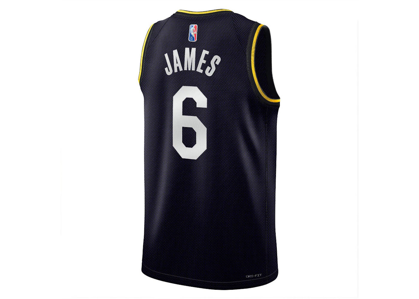 Nike NBA L.A. Lakers LeBron James Black MVP Swingman Jersey Black - vue secondaire B