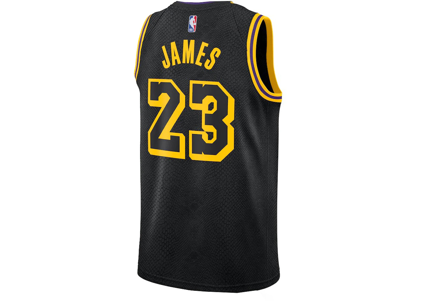 Nike NBA Lakers Lebron James Swingman Jersey Black - vue secondaire A