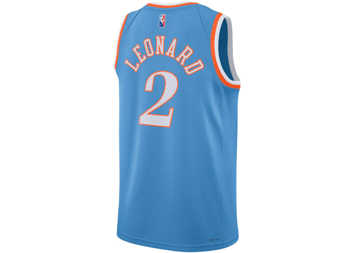 Nike NBA Los Angeles Clippers Kawhi Leonard Maillot City Edition Mixtape Swingman Jersey Light Blue/Orange - vue secondaire B