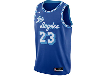 Nike NBA Los Angeles Lakers 2020 Lebron James Classic Edition Swingman Jersey Rush Blue - authentic Nike apparel