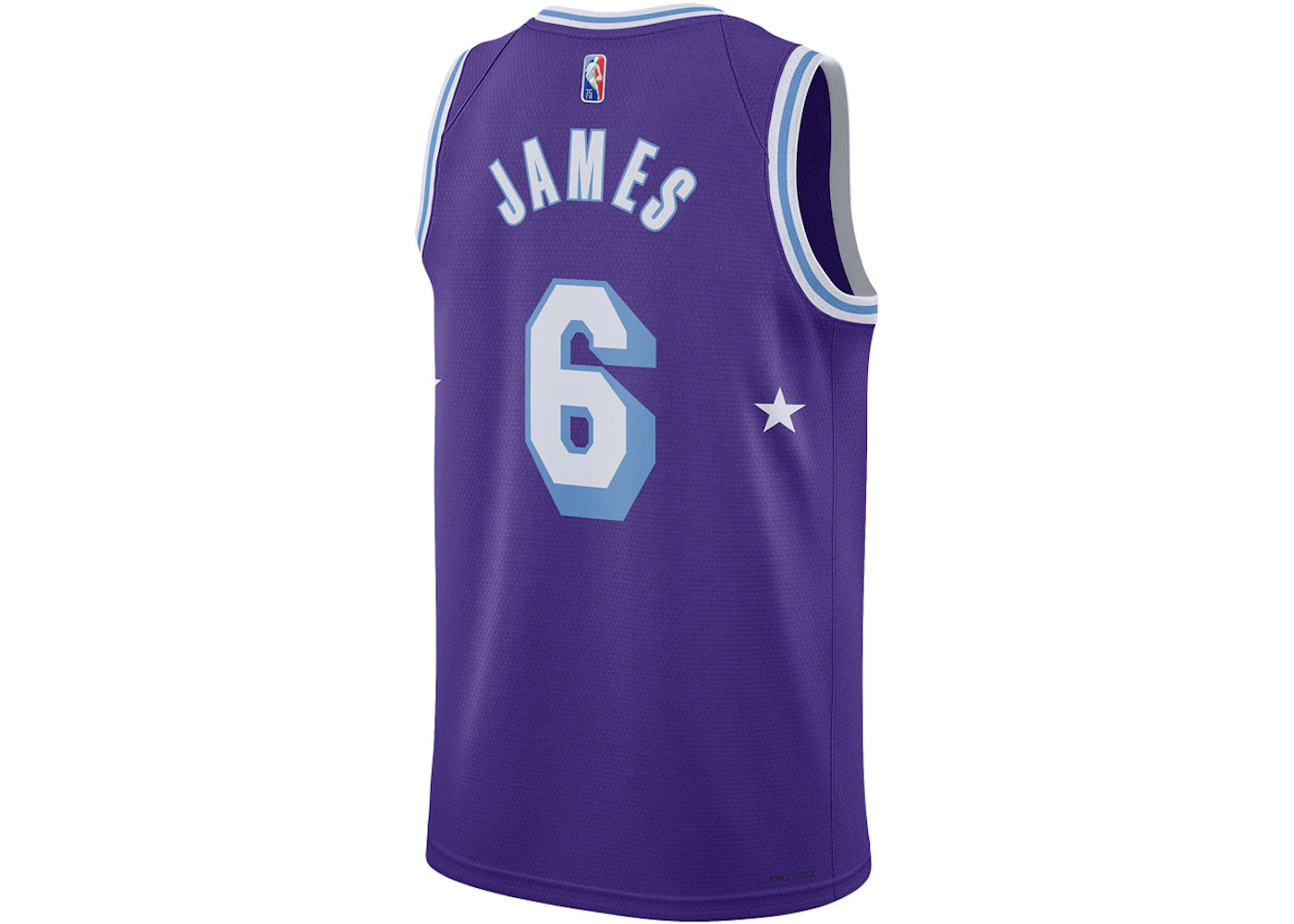 Nike NBA Los Angeles Lakers City Edition Lebron James 6 Dri-FIT Swingman Jersey Field Purple - vue secondaire B