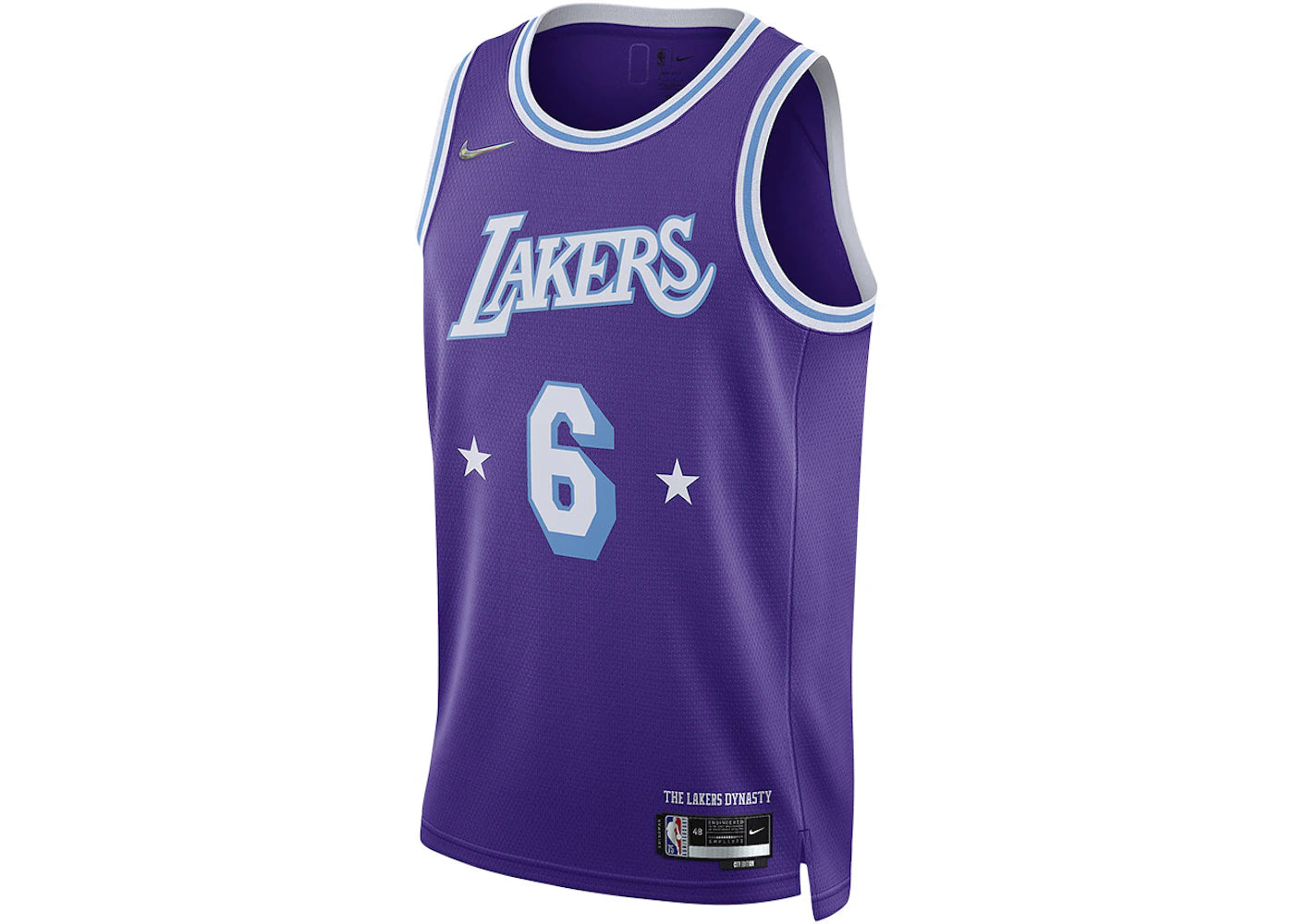 Nike NBA Los Angeles Lakers City Edition Lebron James 6 Dri-FIT Swingman Jersey Field Purple - vue secondaire A