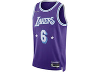 Nike NBA Los Angeles Lakers City Edition Lebron James 6 Dri-FIT Swingman Jersey Field Purple