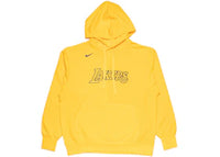 Nike NBA Los Angeles Lakers Courtside Fleece Loose Fit Hoodie Yellow/Purple