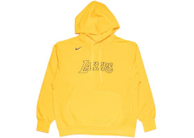 Nike NBA Los Angeles Lakers Courtside Fleece Loose Fit Hoodie Yellow/Purple