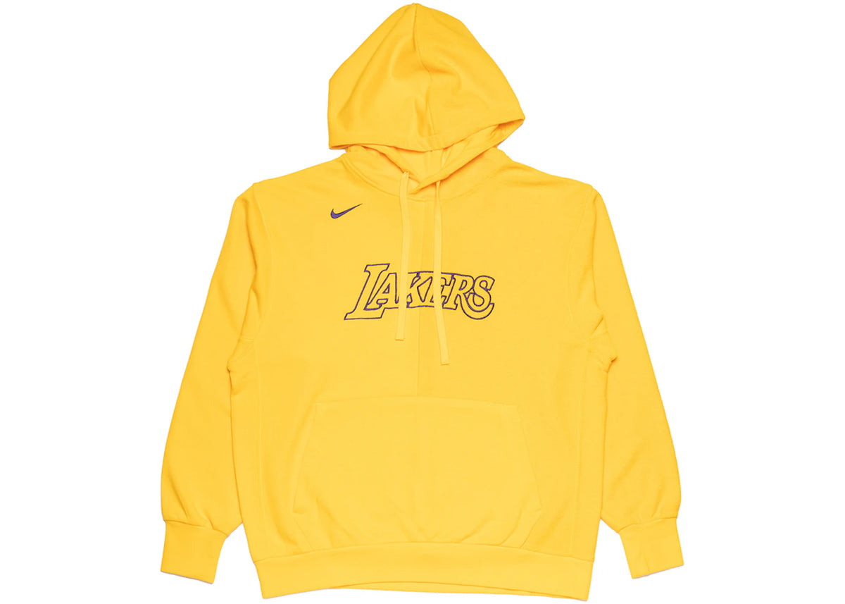 Nike NBA Los Angeles Lakers Courtside Fleece Loose Fit Hoodie Yellow/Purple - vue secondaire A
