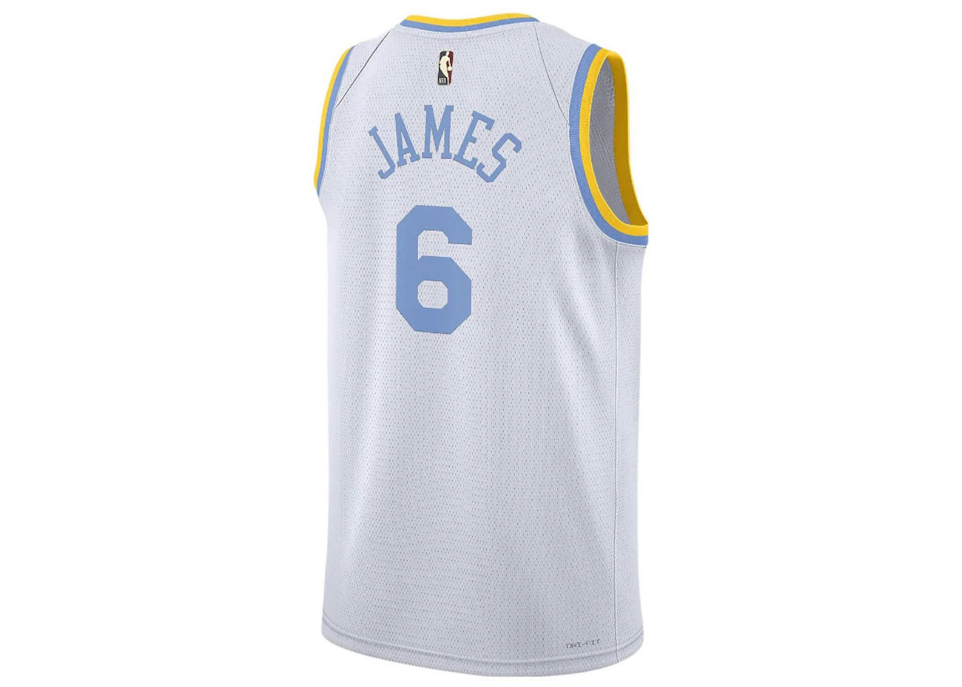 Nike NBA Los Angeles Lakers Dri-FIT Swingman Jersey White/Baby Blue/Yellow - vue secondaire B