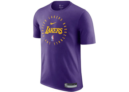 Nike NBA Los Angeles Lakers Dri-Fit T-shirt Purple/Yellow - apparel view 2