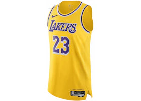 Nike NBA Los Angeles Lakers Icon Edition 2022/23 Dri-Fit ADV Authentic Jersey Amarillo Yellow - authentic Nike apparel