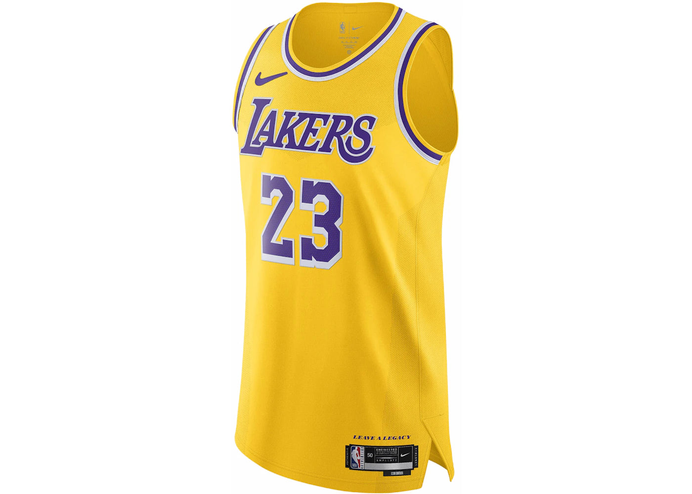 Nike NBA Los Angeles Lakers Icon Edition 2022/23 Dri-Fit ADV Authentic Jersey Amarillo Yellow - vue secondaire A
