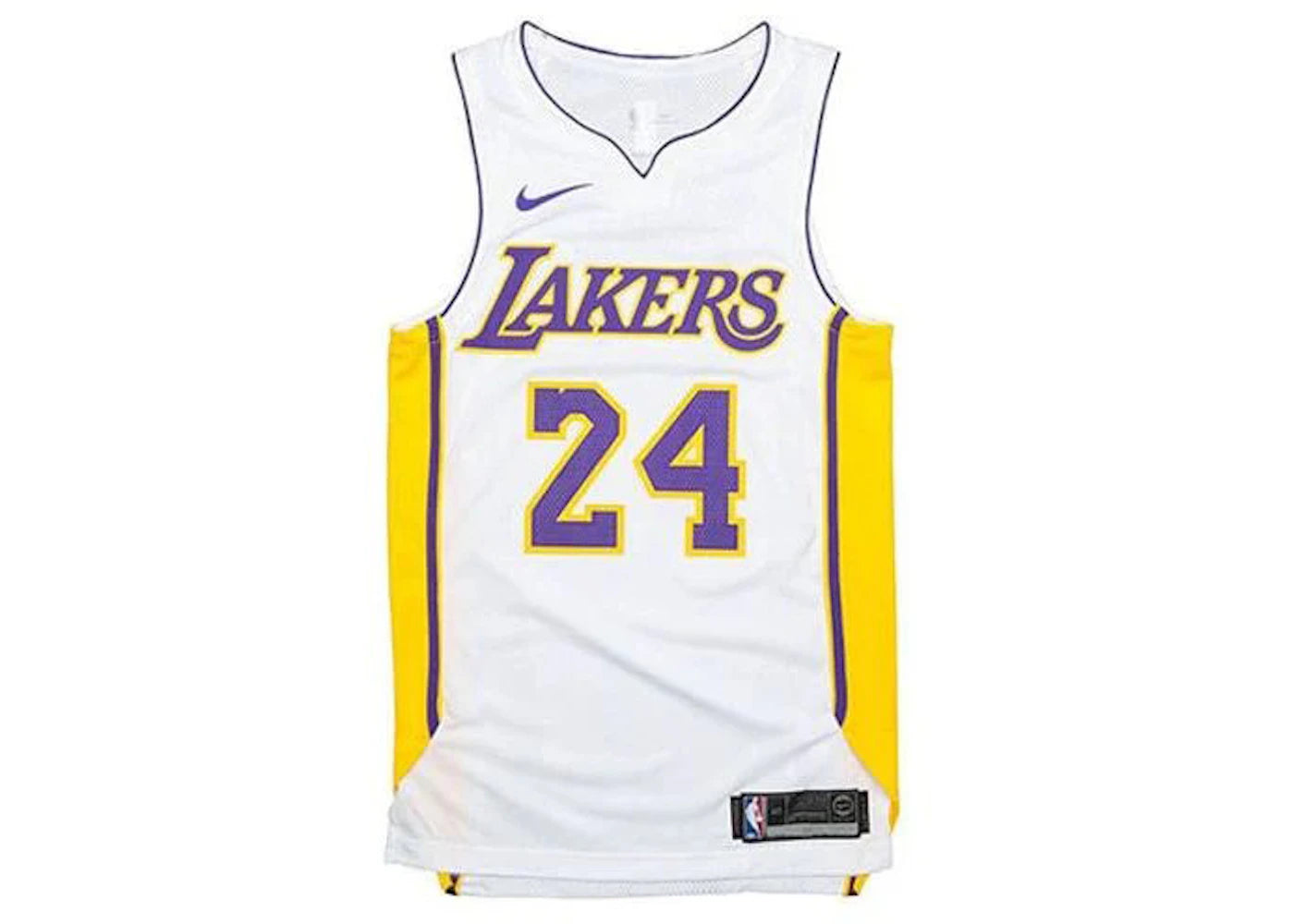 Nike NBA Los Angeles Lakers Icon Edition Kobe Bryant Authentic Jersey White/Purple/Amarillo - vue secondaire A
