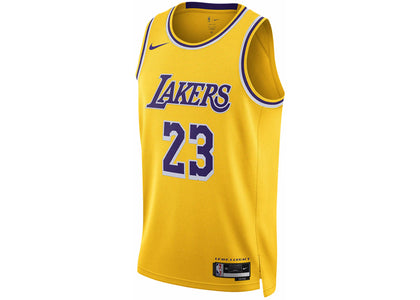Nike NBA Los Angeles Lakers Icon Edition LeBron James 2022/23 Jersey Amarillo - authentic Nike apparel