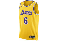 Nike NBA Los Angeles Lakers LeBron James Icon Edition Jersey Yellow/Purple