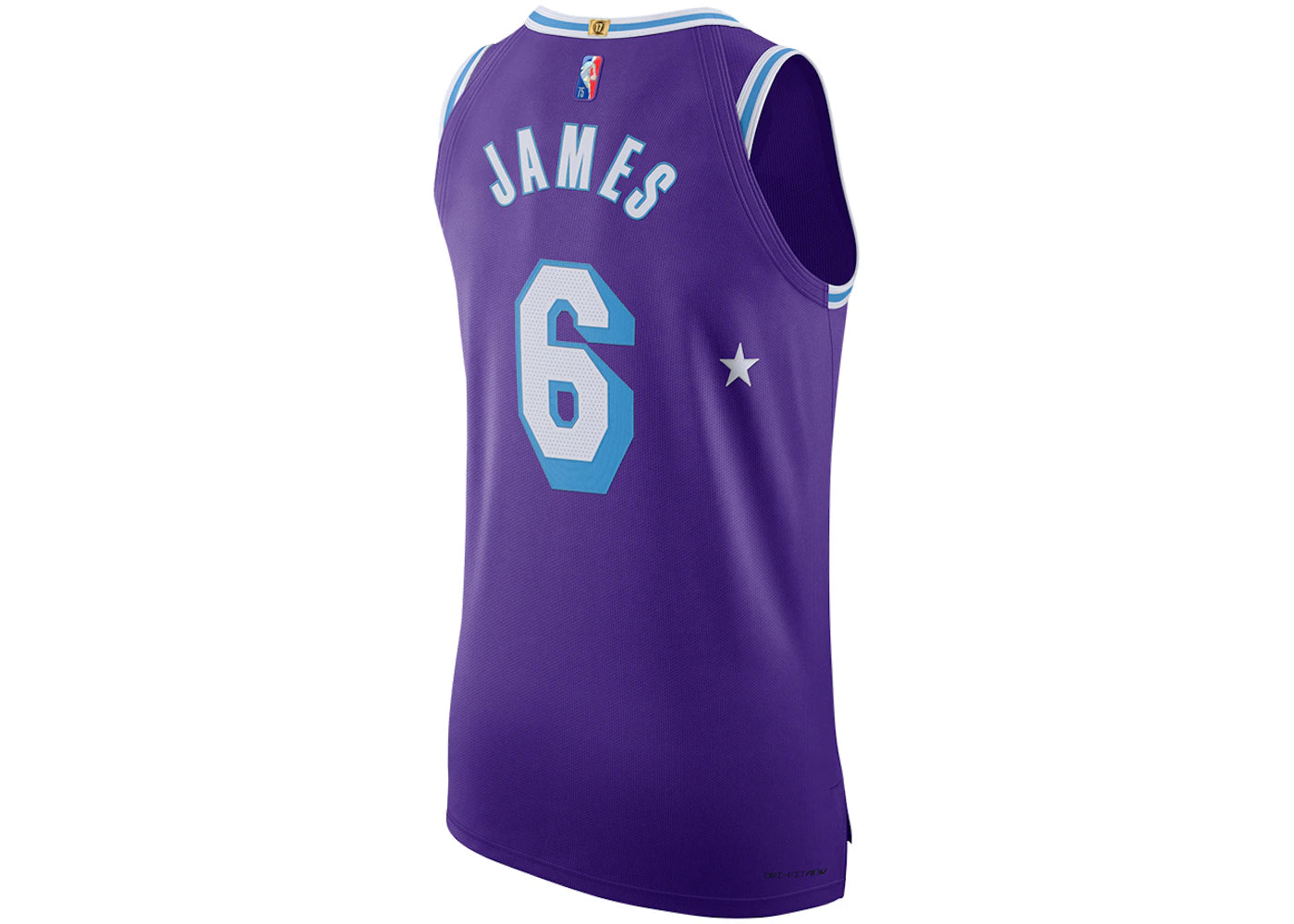 Nike NBA Los Angeles Lakers Lebron James Moments Mixtape City Edition Authentic Jersey Purple - vue secondaire B