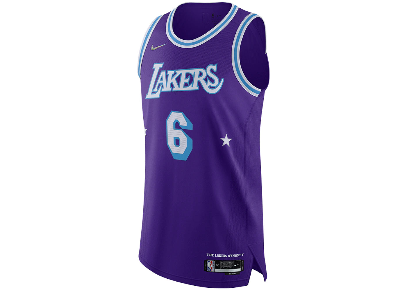 Nike NBA Los Angeles Lakers Lebron James Moments Mixtape City Edition Authentic Jersey Purple - vue secondaire A
