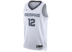 Nike NBA Memphis Grizzlies Ja Morant Association Edition Dri-FIT Swingman Jersey White/Dark Blue - vue 360