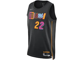 Nike NBA Miami Heat City Edition Jimmy Butler 22 Dri-FIT Swingman Jersey Black