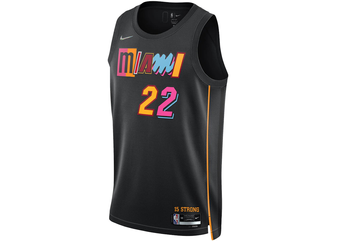 Nike NBA Miami Heat City Edition Jimmy Butler 22 Dri-FIT Swingman Jersey Black - vue secondaire A