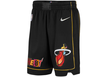 Nike NBA Miami Heat City Edition Mixtape Basketball Shorts Black - apparel view 2