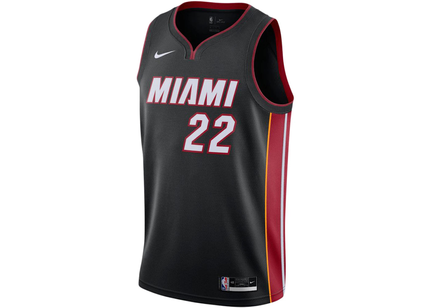 Nike NBA Miami Heat Jimmy Butler Heat Icon Edition 2020 Swingman Jersey Black/Tough Red/Sundial - vue secondaire A