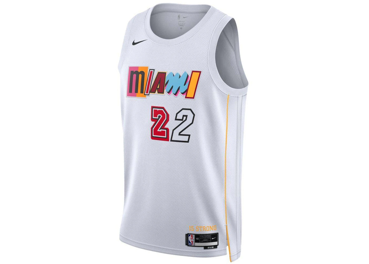Nike NBA Miami Heat Jimmy Butler City Edition Swingman Jersey White - vue secondaire A